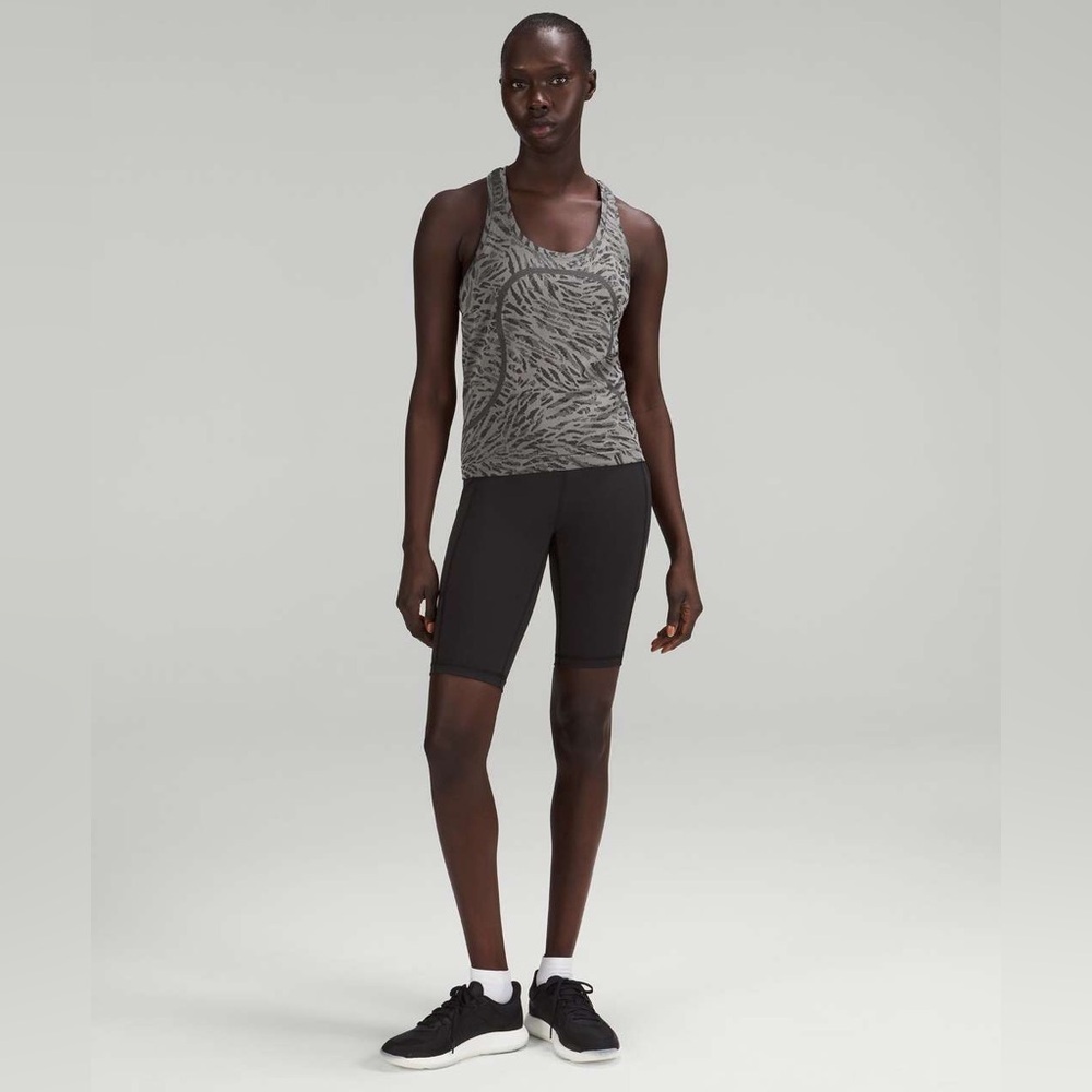 Lululemon Swiftly Tech Racerback Tank Top Race Length Primal Clash Black Size 4